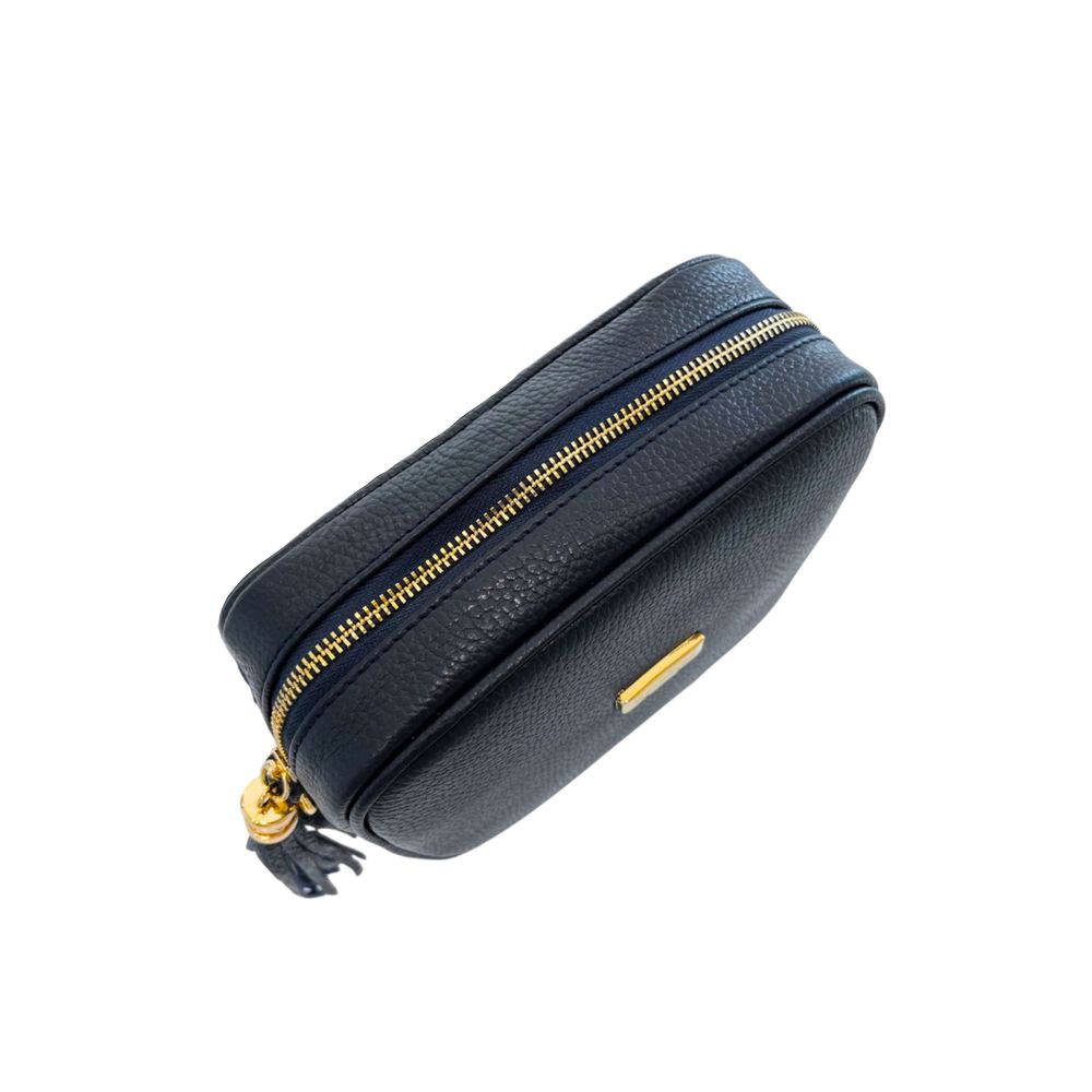 Baldinini Trend Blue Cowhide Crossbody Bag