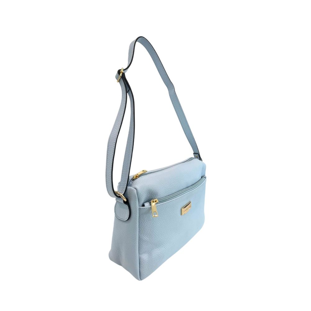 Baldinini Trend Blue Cowhide Crossbody Bag