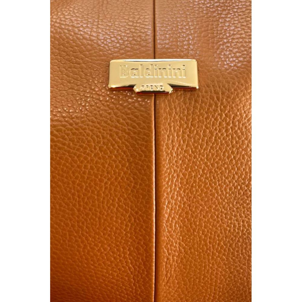 Baldinini Trend Brown Cowhide Clutch Bag
