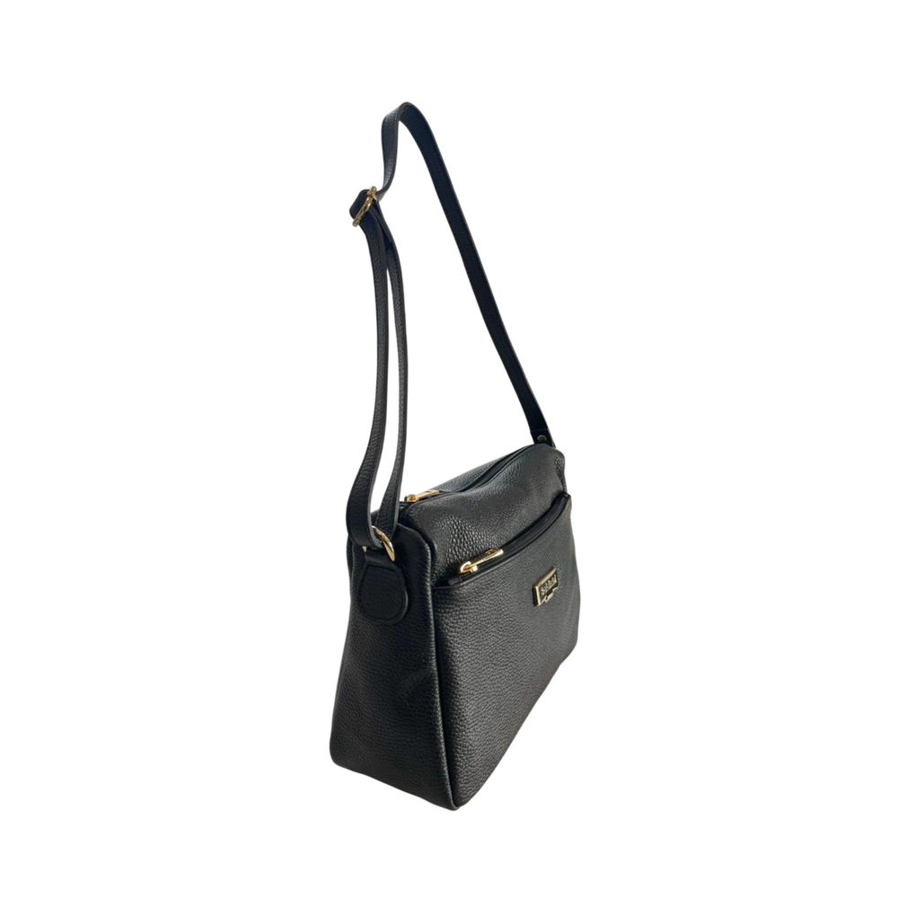Baldinini Trend Black Cowhide Crossbody Bag