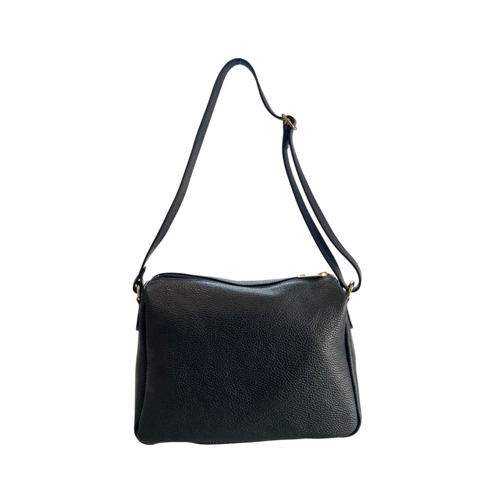 Baldinini Trend Black Cowhide Crossbody Bag