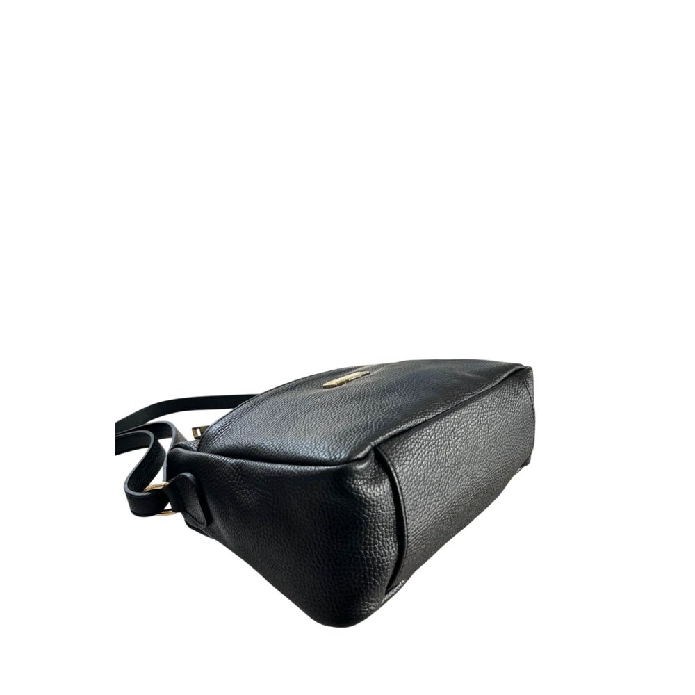 Baldinini Trend Black Cowhide Crossbody Bag
