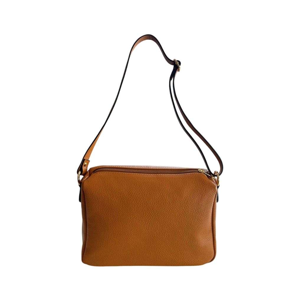 Baldinini Trend Brown Cowhide Crossbody Bag