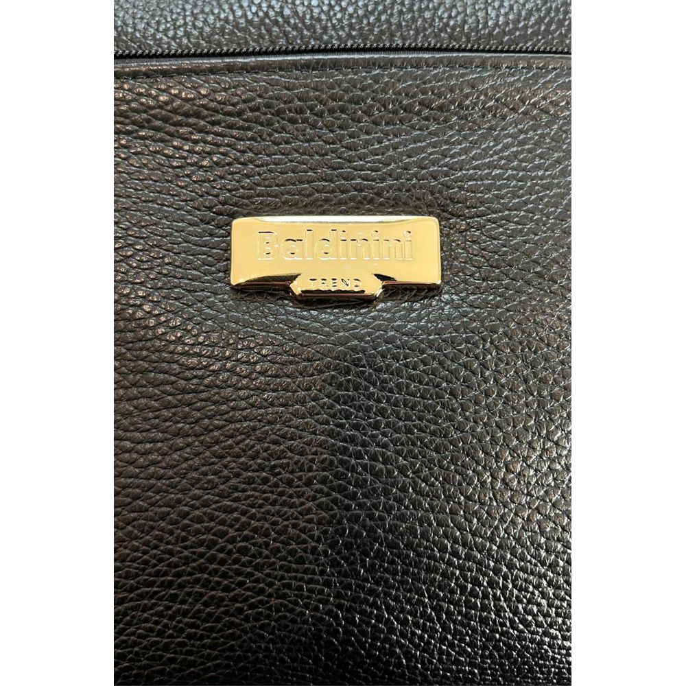 Baldinini Trend Black Cowhide Crossbody Bag