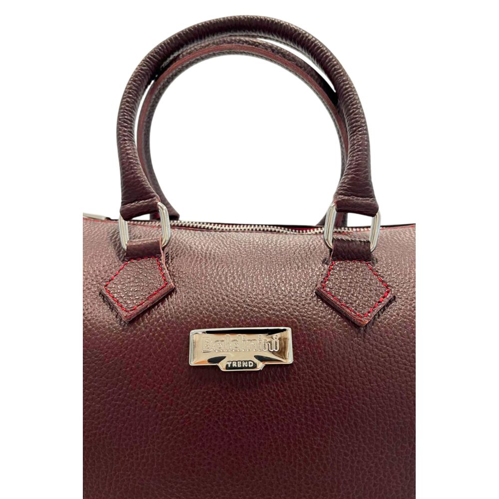 Baldinini Trend Red Leather Women Handbag