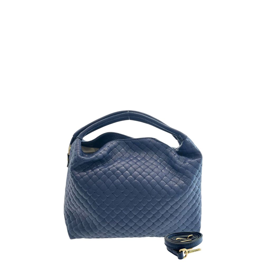 Baldinini Trend Blue Leather Women Handbag