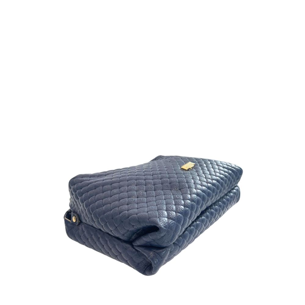 Baldinini Trend Blue Leather Women Handbag