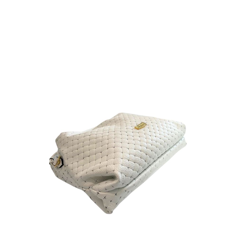 Baldinini Trend White Leather Women Handbag