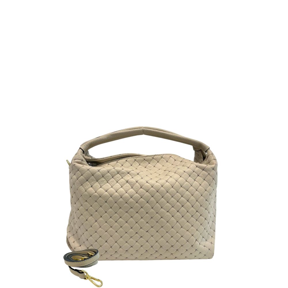 Baldinini Trend Beige Leather Women Handbag