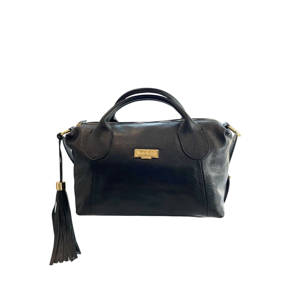 Baldinini Trend Black Leather Women Handbag