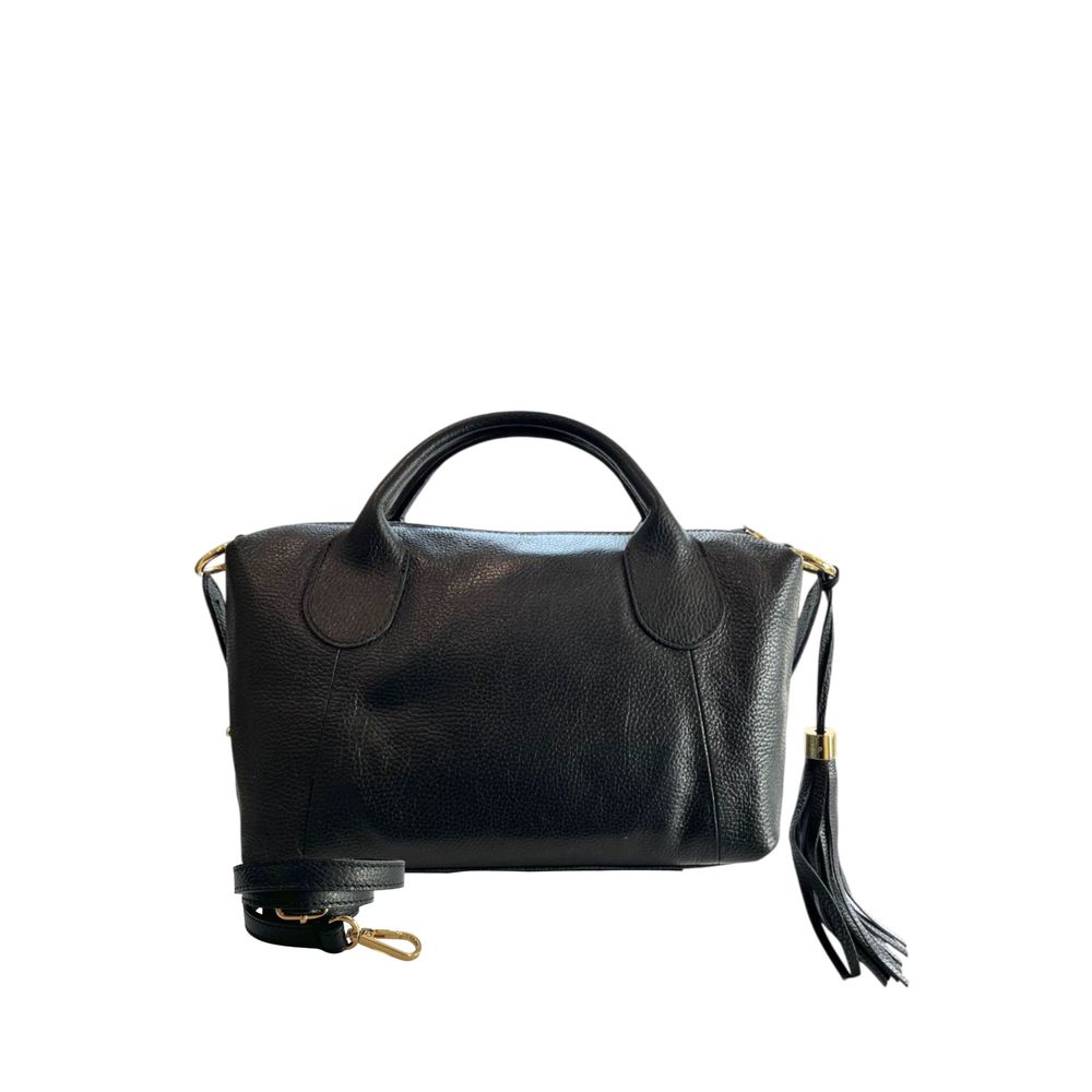 Baldinini Trend Black Leather Women Handbag