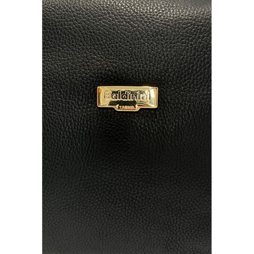 Baldinini Trend Black Cowhide Clutch Bag