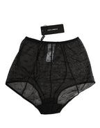 Dolce & Gabbana Black Nylon Stretch Slip Girdle Panty Underwear
