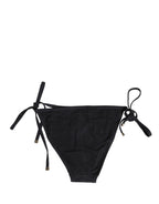 Dolce & Gabbana Black Tie-Side Bikini Bottom Swimsuit Swimwear