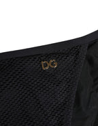 Dolce & Gabbana Black Tie-Side Bikini Bottom Swimsuit Swimwear