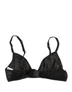 Dolce & Gabbana Black Nylon Stretch Soft Cup Brassiere Underwear