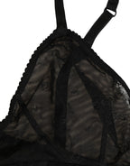 Dolce & Gabbana Black Nylon Stretch Soft Cup Brassiere Underwear