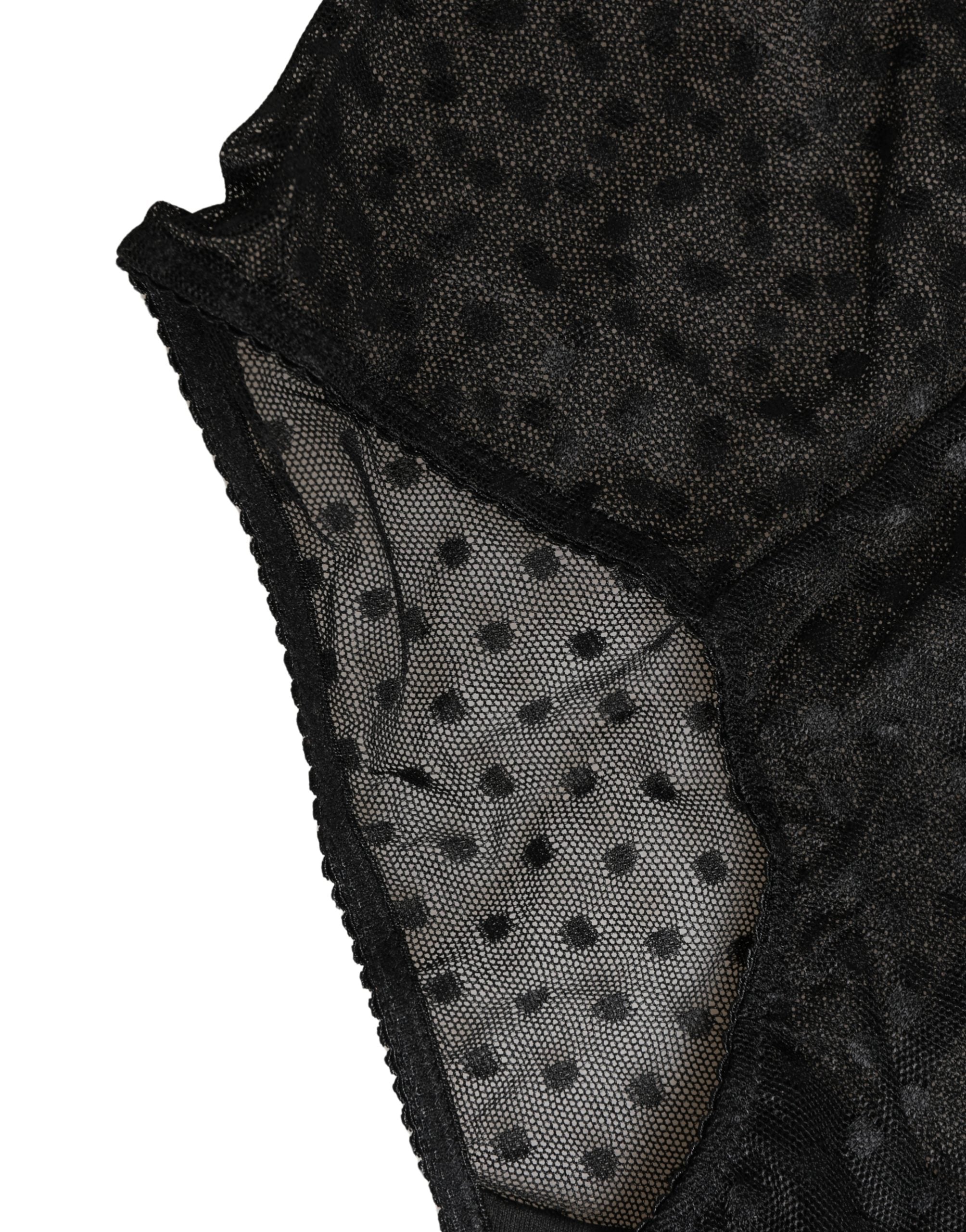 Dolce & Gabbana Black Logo Girdle High Waist Panty Underwear