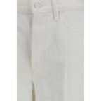 Mother Denim White Cotton Bootcut Jeans