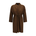 Ella Brown Viscose Coat