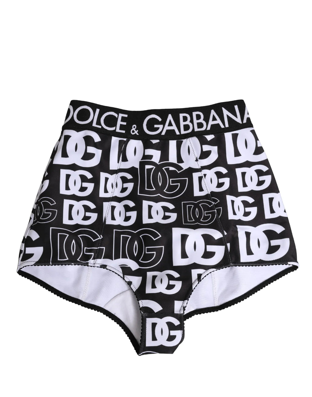 Dolce & Gabbana Black White DG Logo Waistband Girdle Underwear