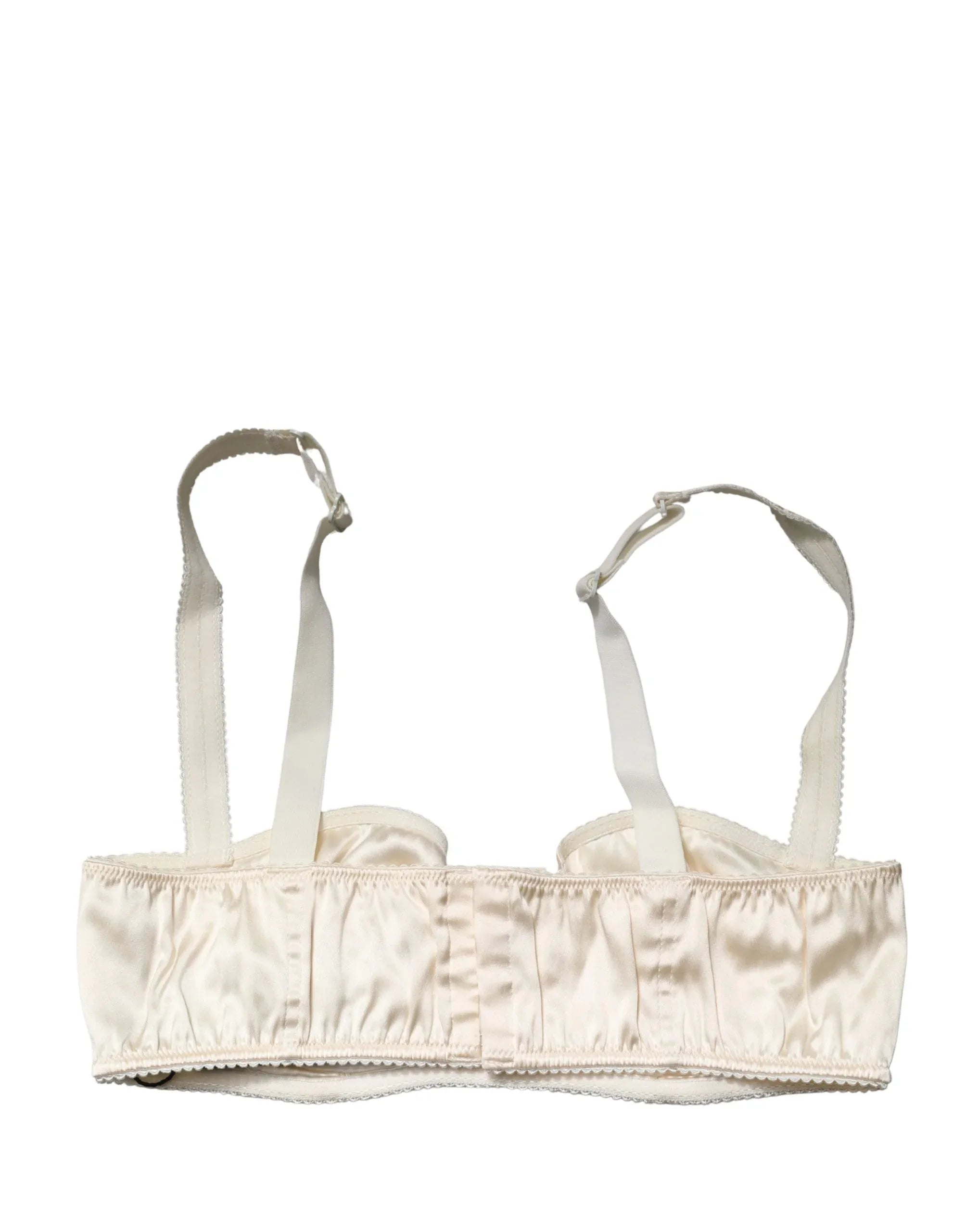 Dolce & Gabbana Off White Semi-Pad Underwire Balconette Bra Underwear