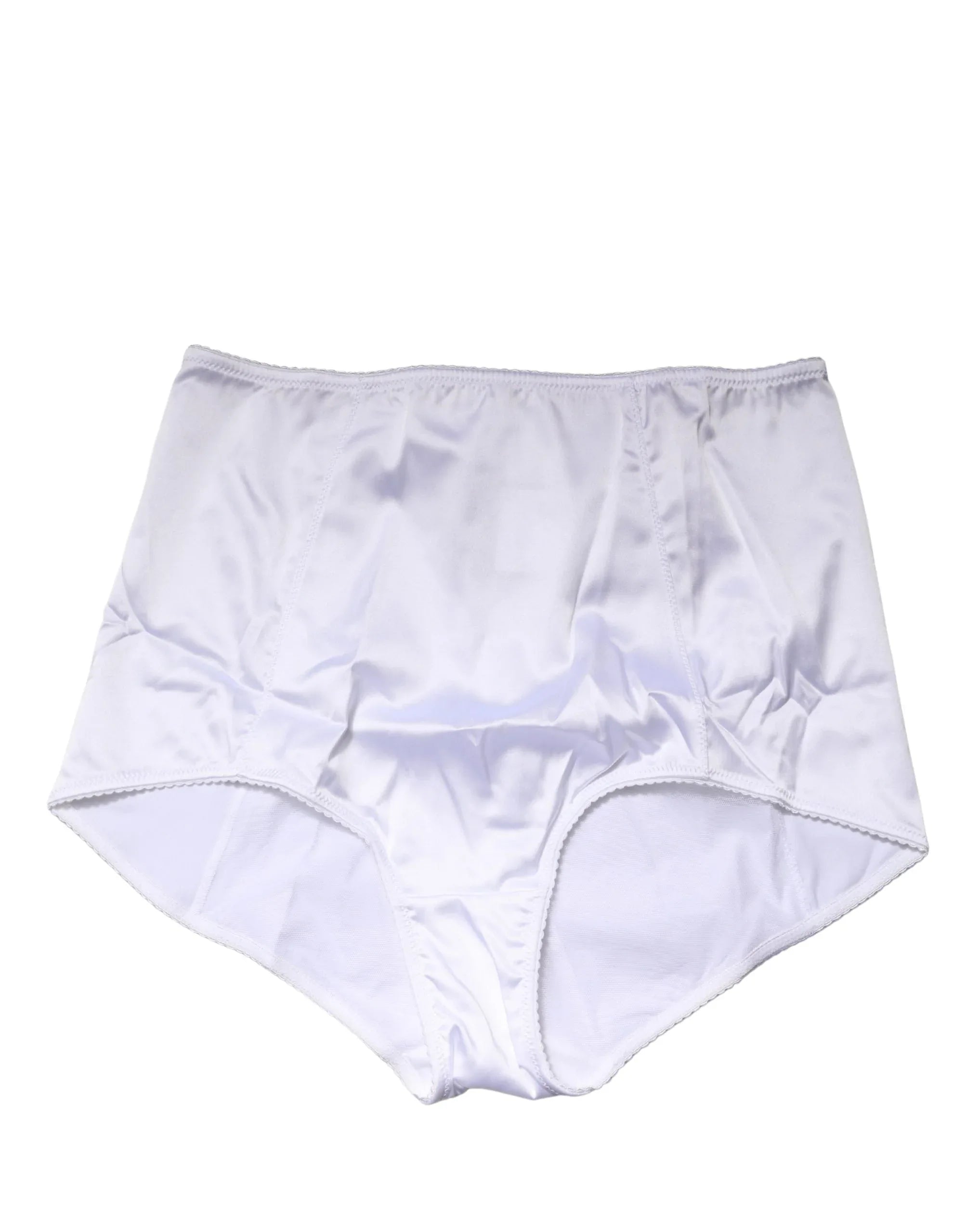 Dolce & Gabbana White Silk Blend High Waist Girdle Panty Underwear