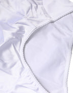 Dolce & Gabbana White Silk Blend High Waist Girdle Panty Underwear