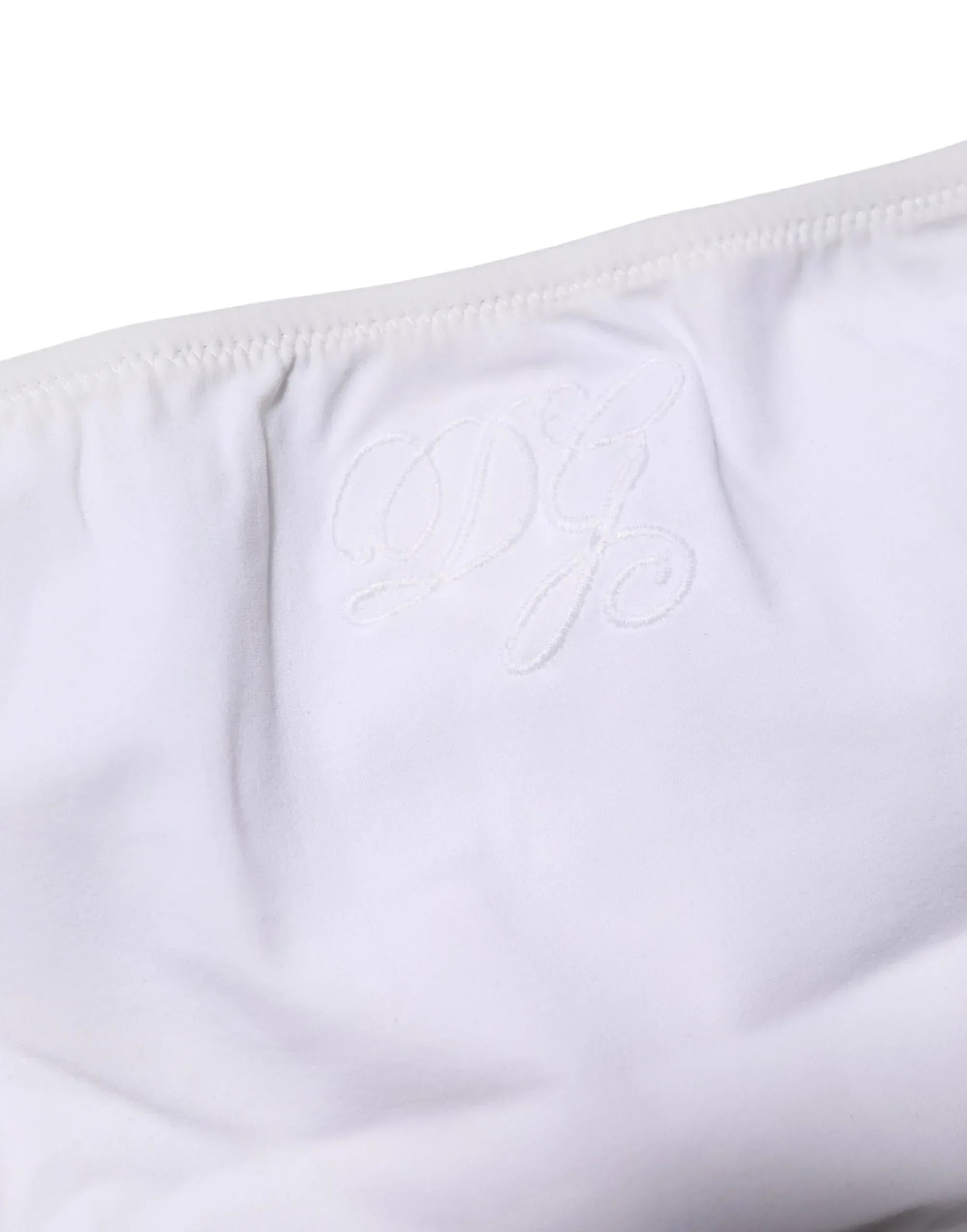 Dolce & Gabbana White Nylon Stretch Mid Waist Brief Panty Underwear