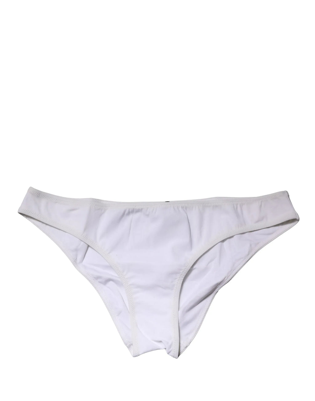 Dolce & Gabbana White Nylon Stretch Mid Waist Brief Panty Underwear