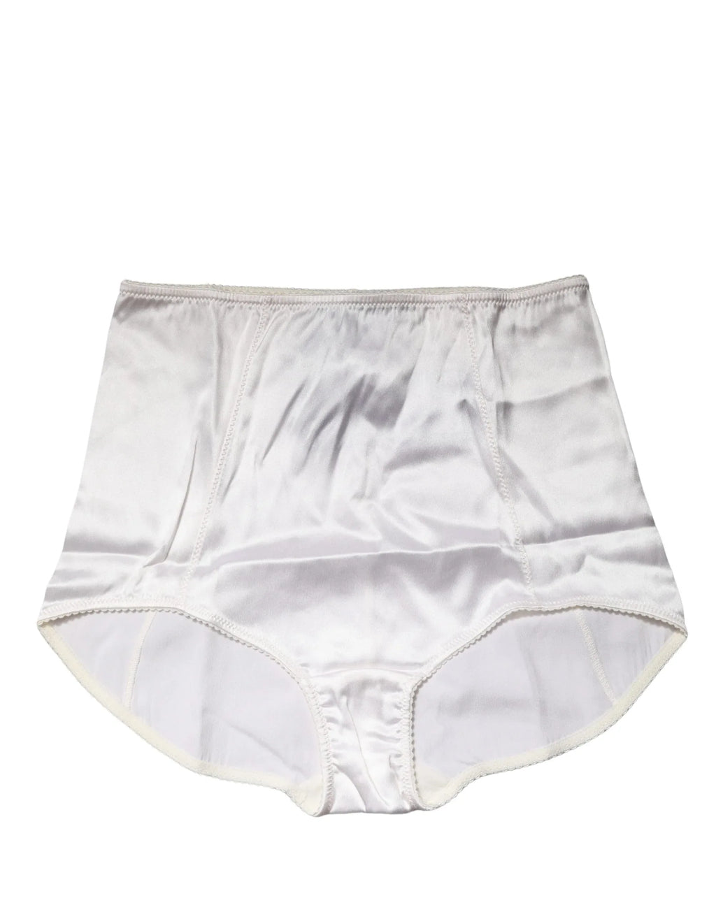 Dolce & Gabbana White Silk Blend High Waist Girdle Panty Underwear