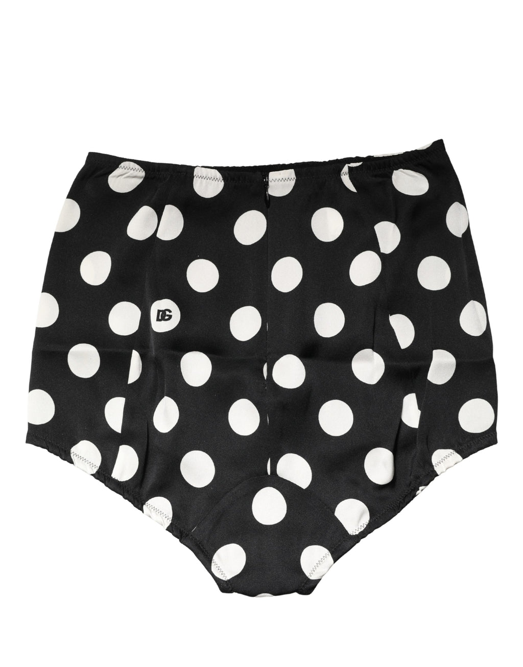 Dolce & Gabbana Black Polka Dot High Waist Girdle Panty Underwear