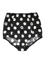 Dolce & Gabbana Black Polka Dot High Waist Girdle Panty Underwear