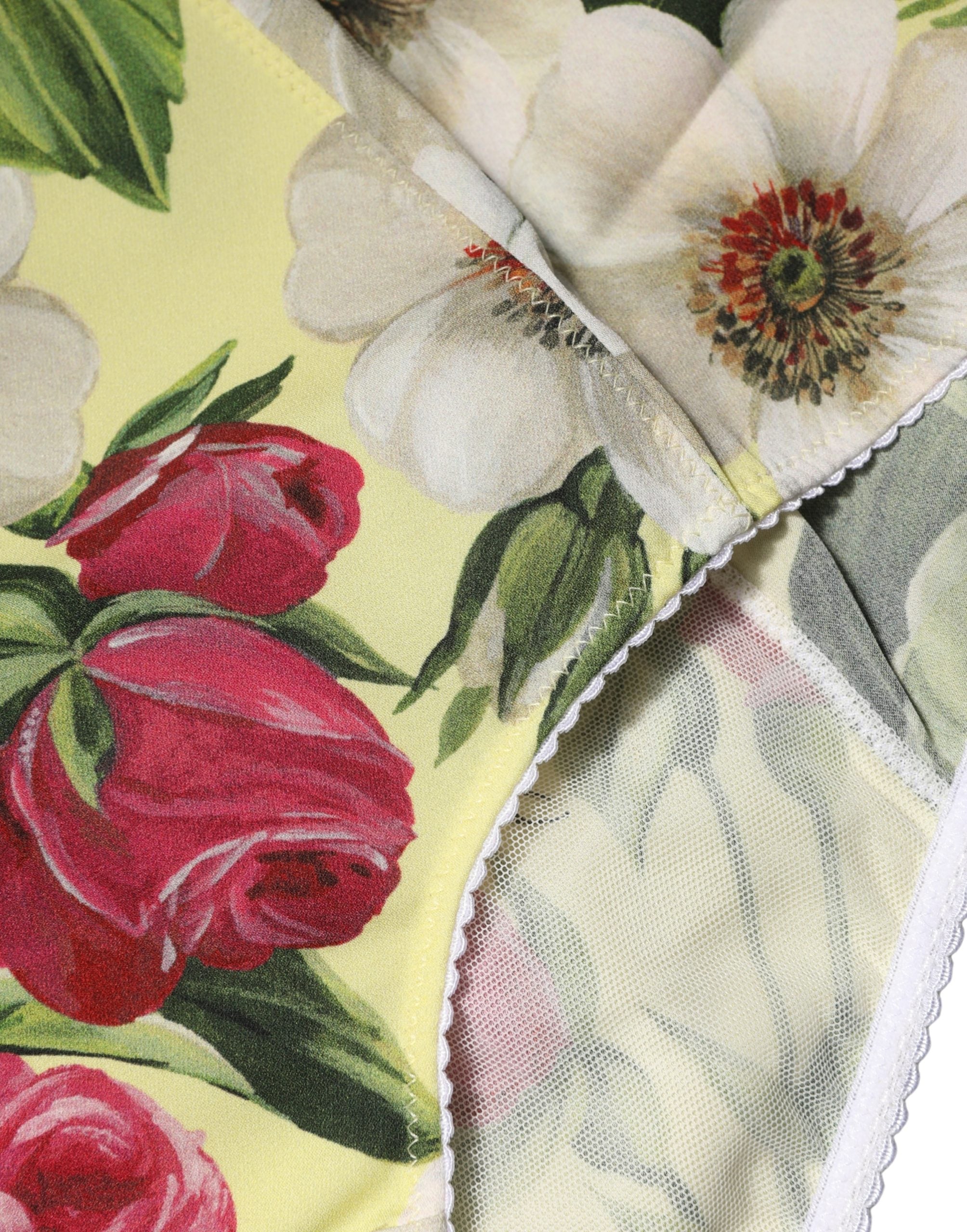 Dolce & Gabbana Multicolor Floral High Waist Girdle Panty Underwear