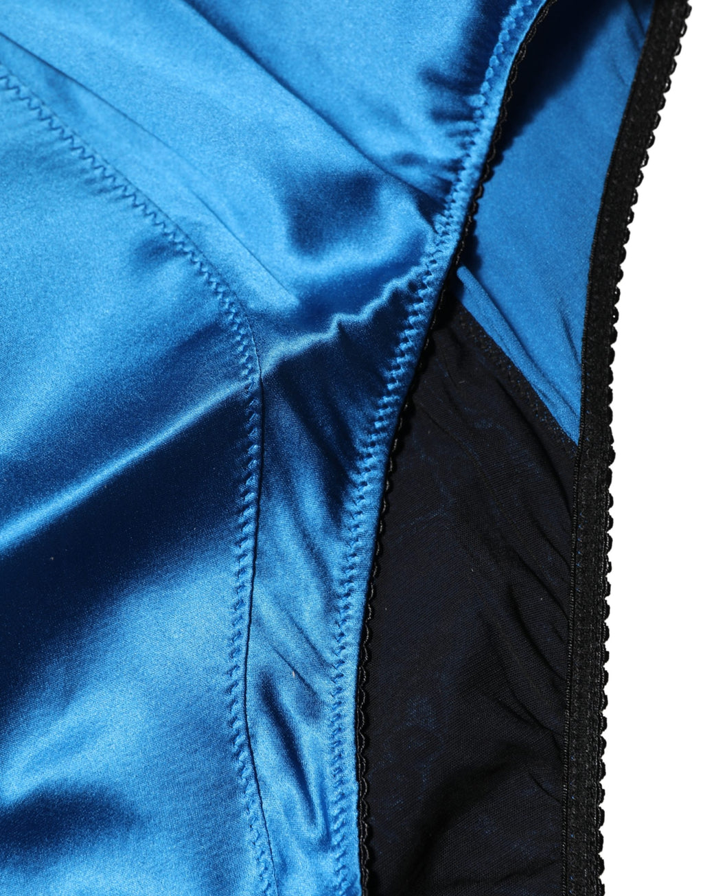 Dolce & Gabbana Blue Silk Blend High Waist Girdle Panty Underwear