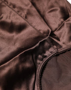 Dolce & Gabbana Brown Silk Blend High Waist Girdle Panty Underwear