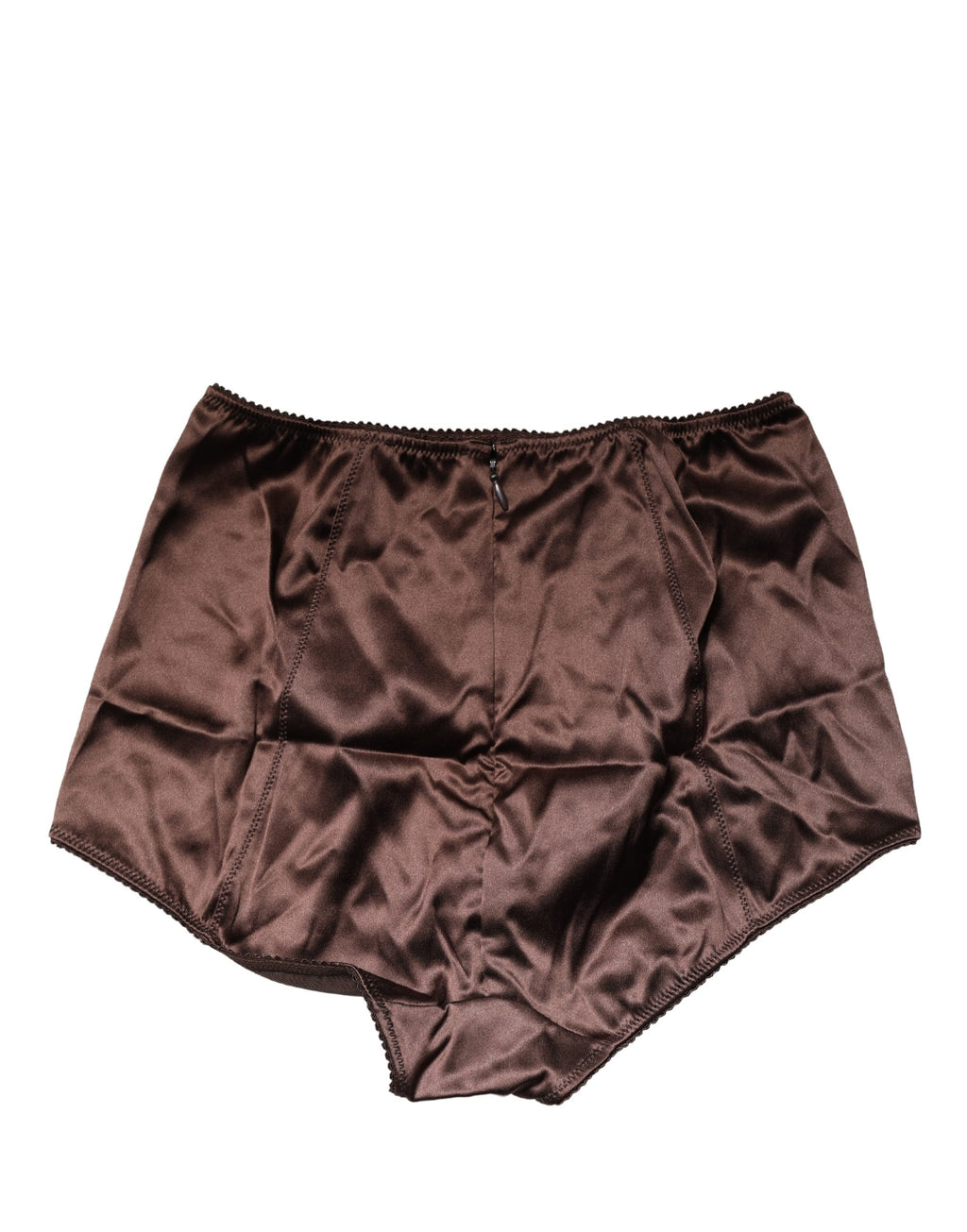 Dolce & Gabbana Brown Silk Blend High Waist Girdle Panty Underwear