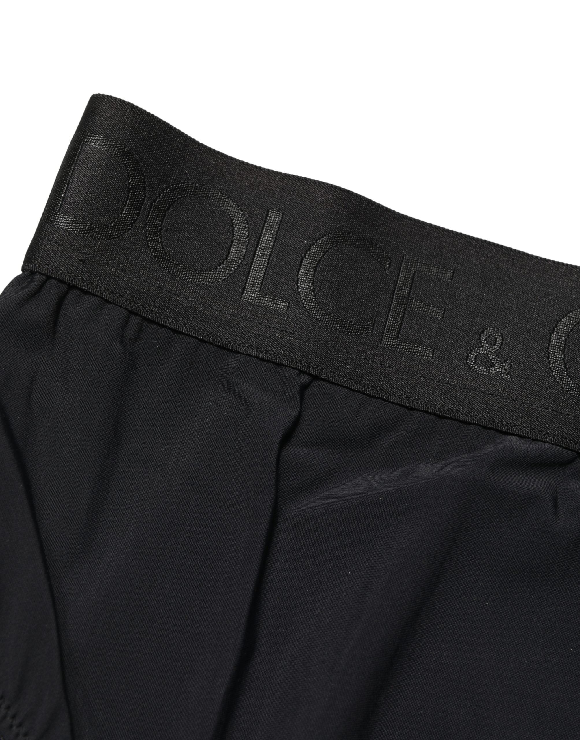 Dolce & Gabbana Black Logo Waistband High Brief Underwear