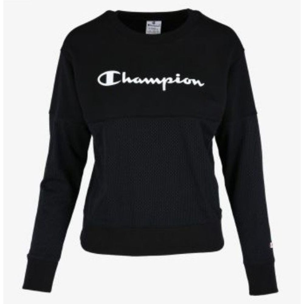 Champion Black Cotton Sweatshirt