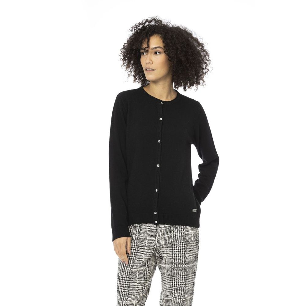 Baldinini Trend Gray Wool Cardigan