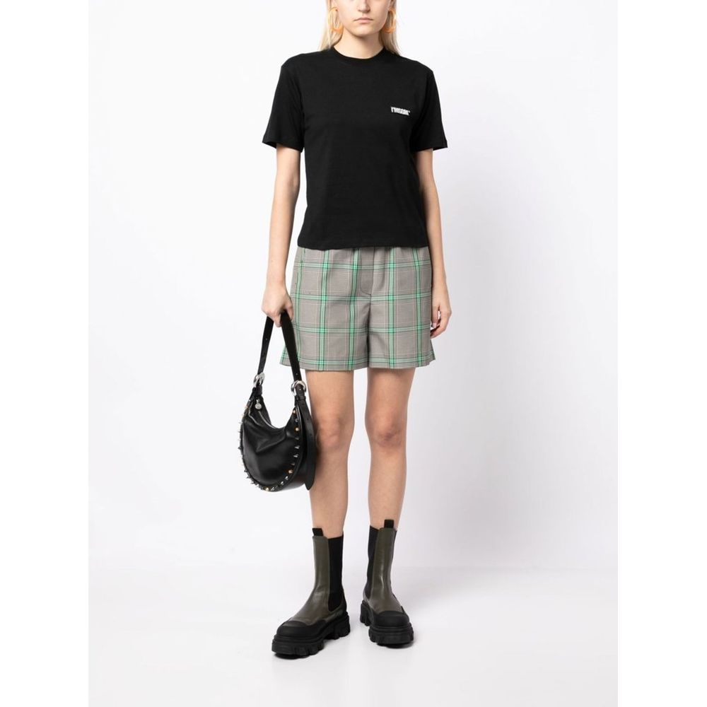 MSGM Black Cotton T-Shirt