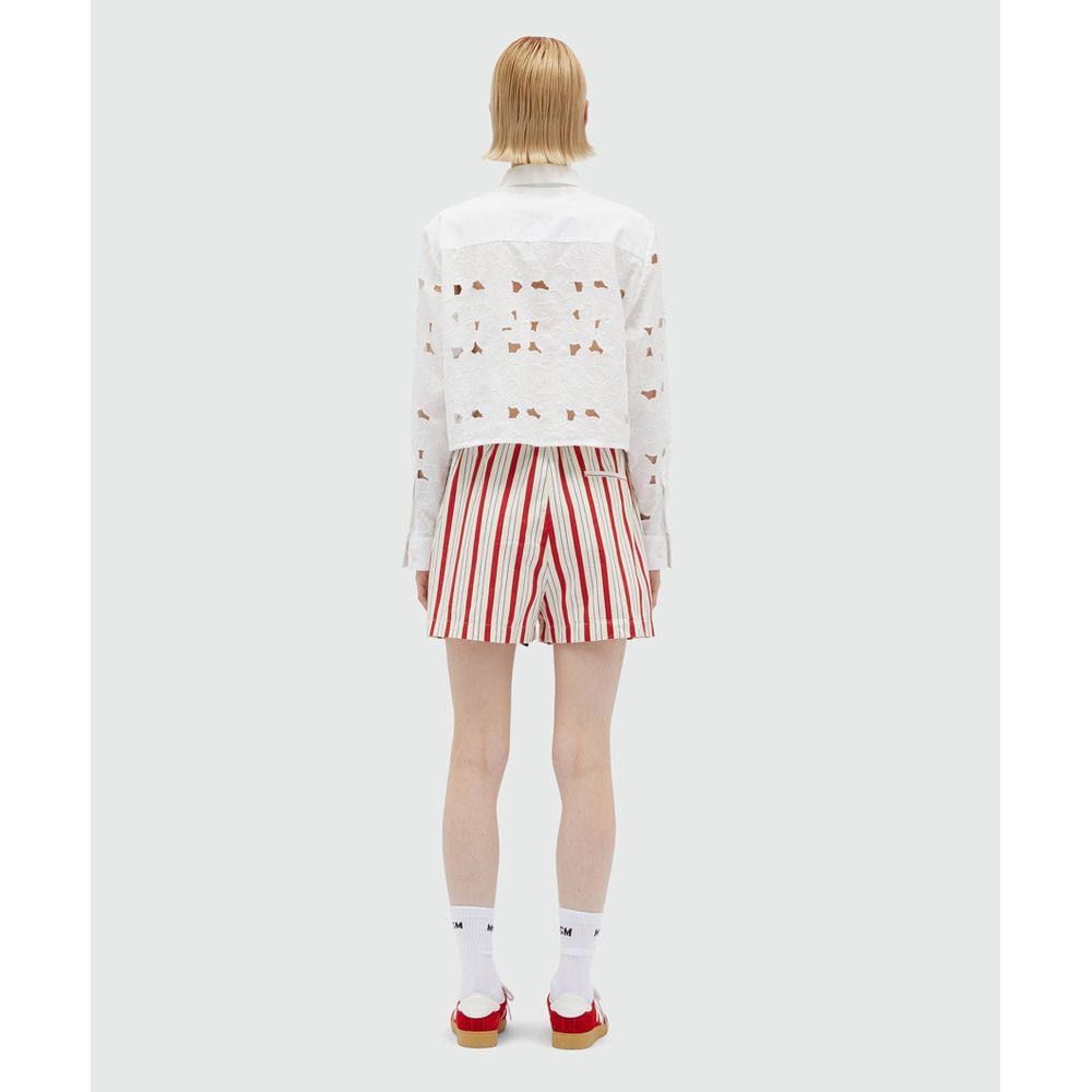 MSGM Multicolor Cotton Bermuda Shorts