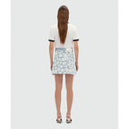 MSGM Blue Cotton Mini Skirt