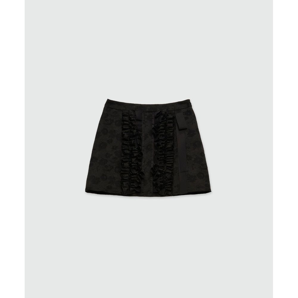 MSGM Black Polyester Mini Skirt