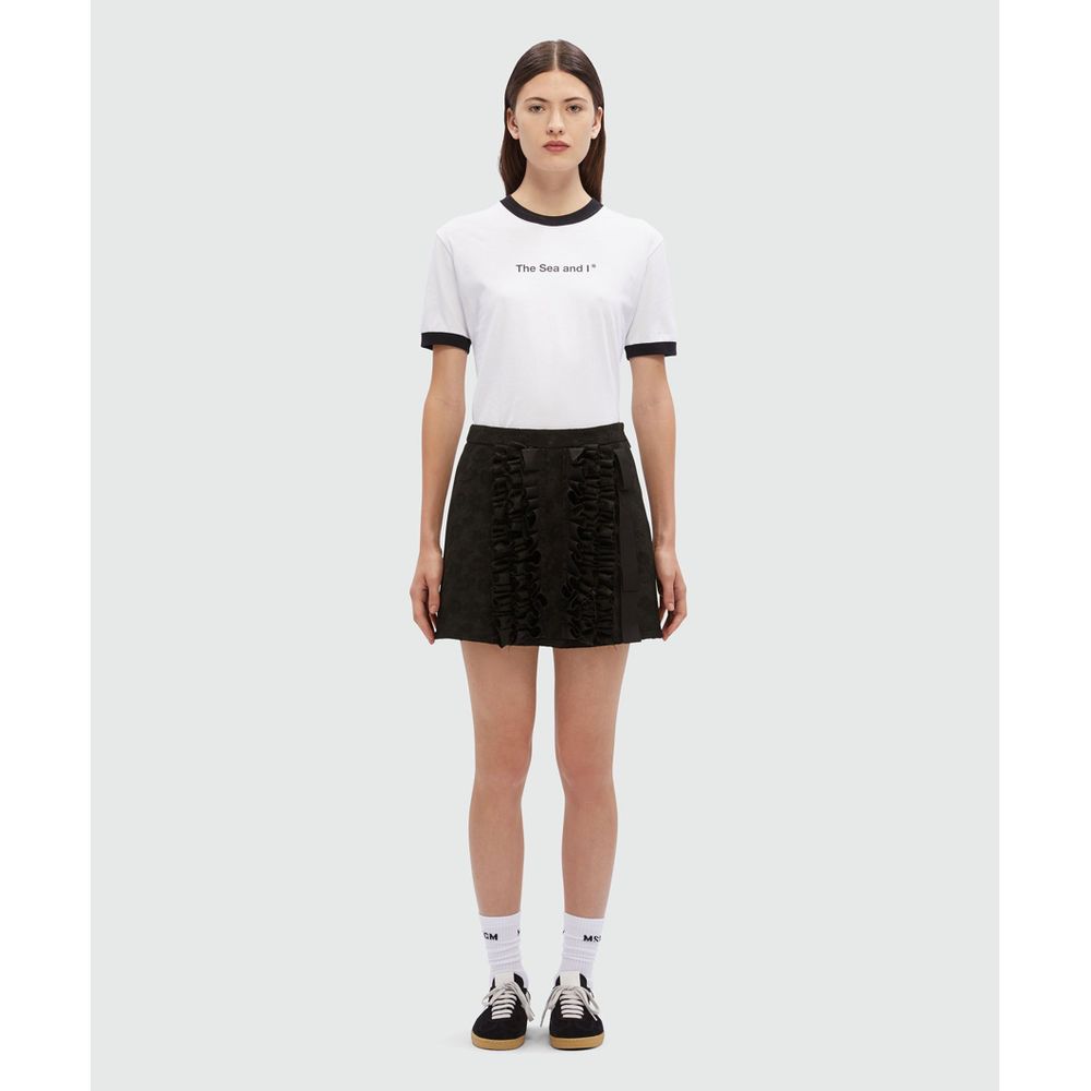MSGM Black Polyester Mini Skirt