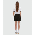 MSGM Black Polyester Mini Skirt