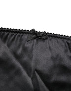 Dolce & Gabbana Black Silk Blend High Waist Girdle Panty Underwear