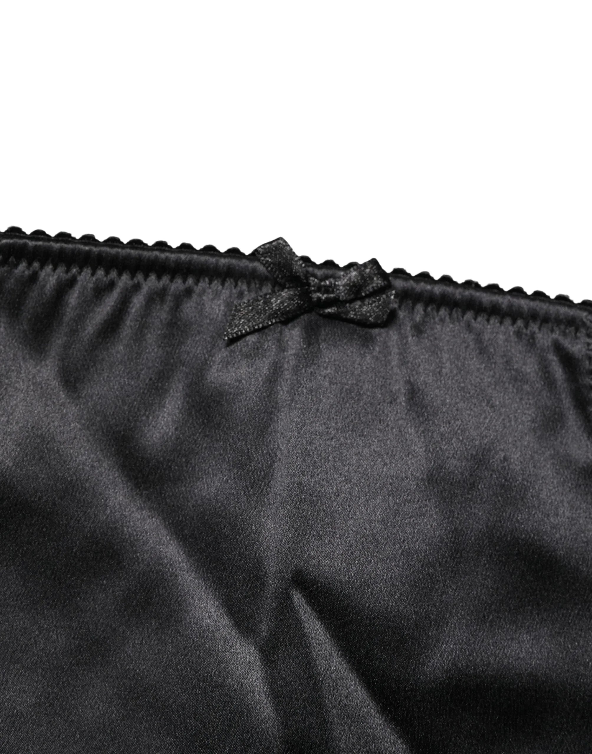 Dolce & Gabbana Black Silk Blend High Waist Girdle Panty Underwear