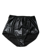 Dolce & Gabbana Black Silk Blend High Waist Girdle Panty Underwear