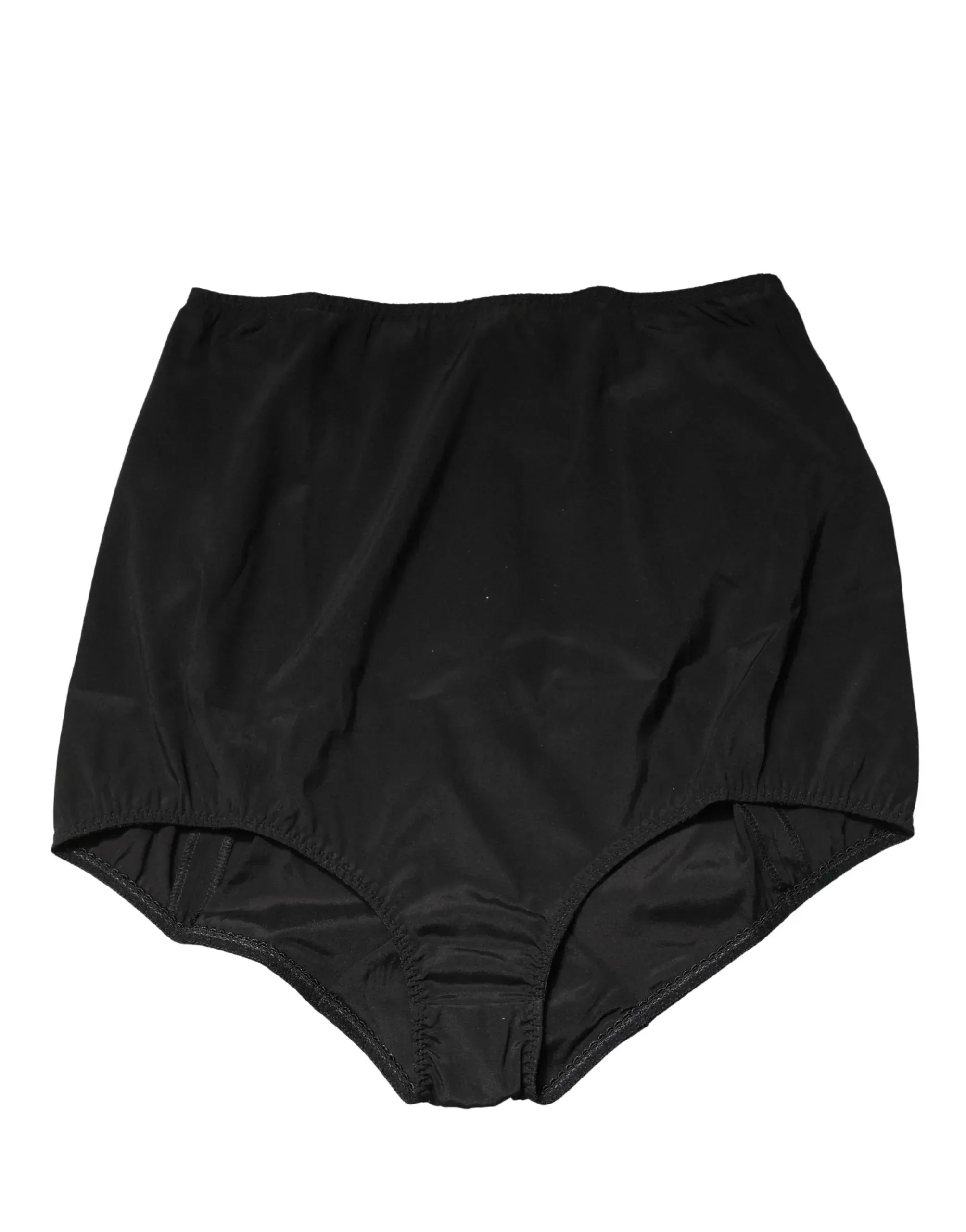 Dolce & Gabbana Black Silk Blend High Waist Girdle Panty Underwear